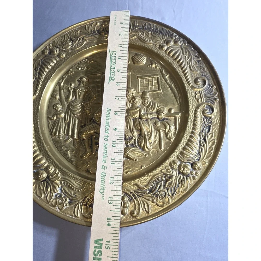 Vintage England Brass Wall Plaque 